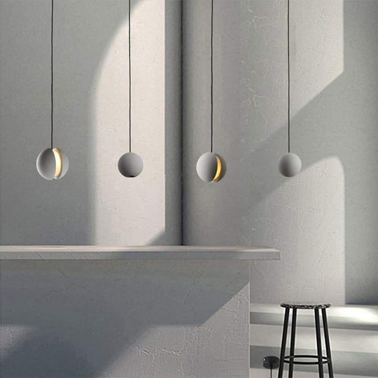 Vintage Ceramic Pendant Light with Unique LED Spherical Design