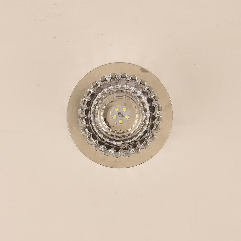 Geometric Crystal Flush Mount LED Ceiling Light