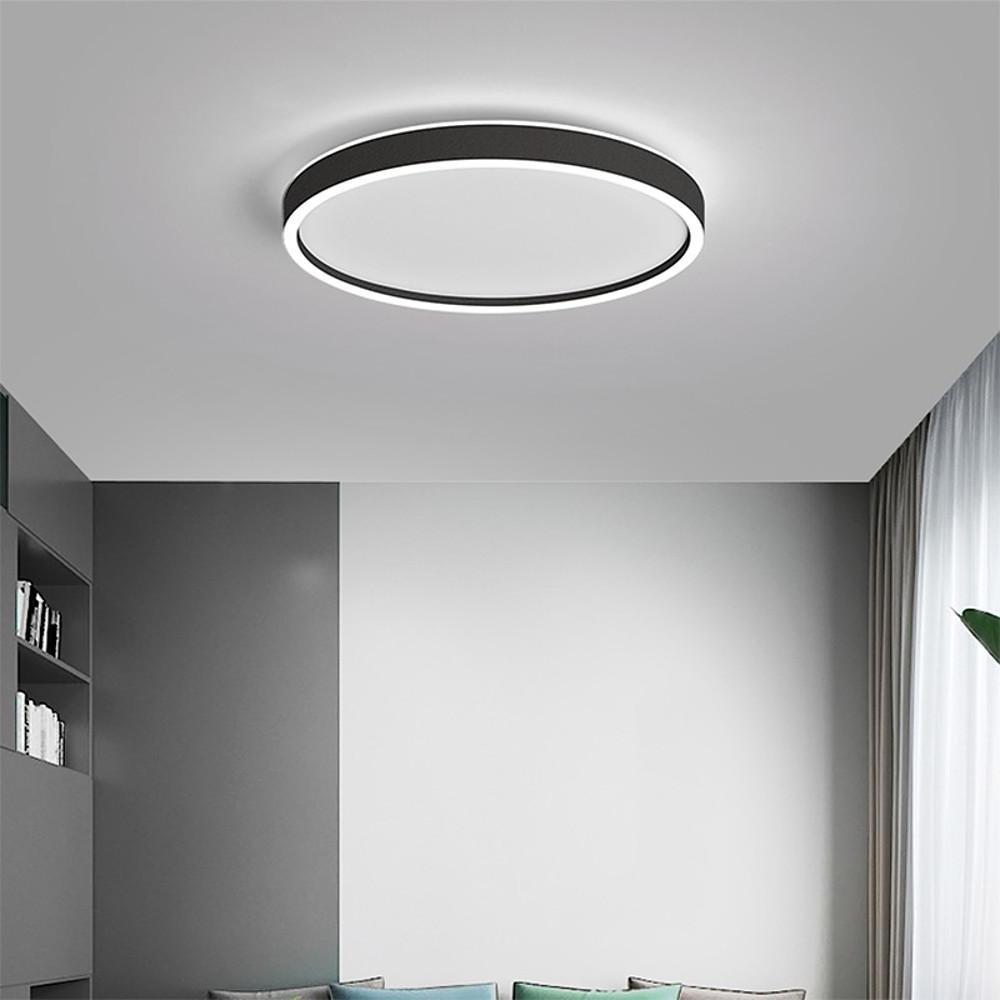 Circular Minimalist Metal Flush Mount LED Living Room Ceiling Light