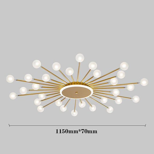24 Lights LED Glass Metal Nordic Hanging Ceiling Lights Pendant Lights