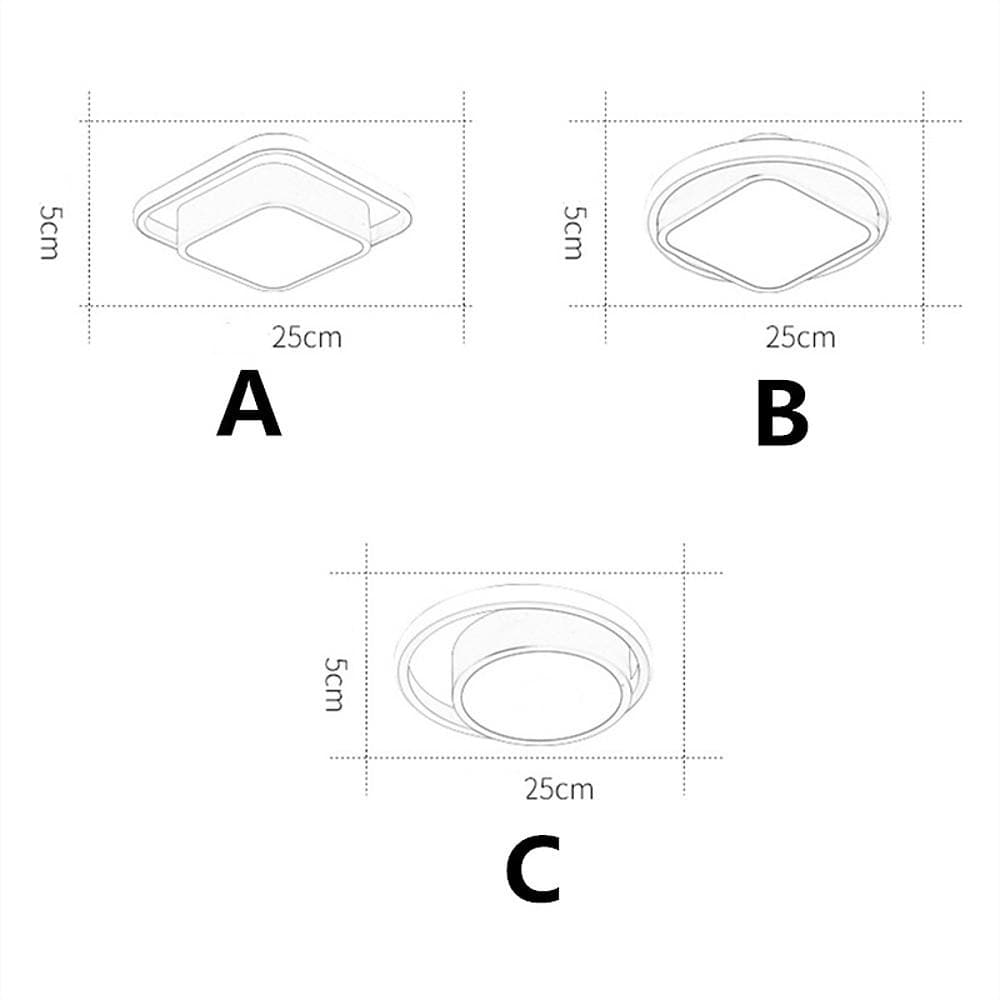 Square Circle LED Modern Flush Mount Ceiling Light