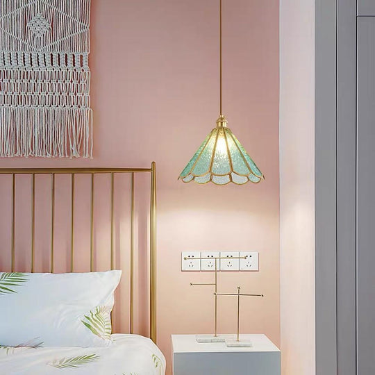 Flower Shaped Glass LED Modern Pendant Light
