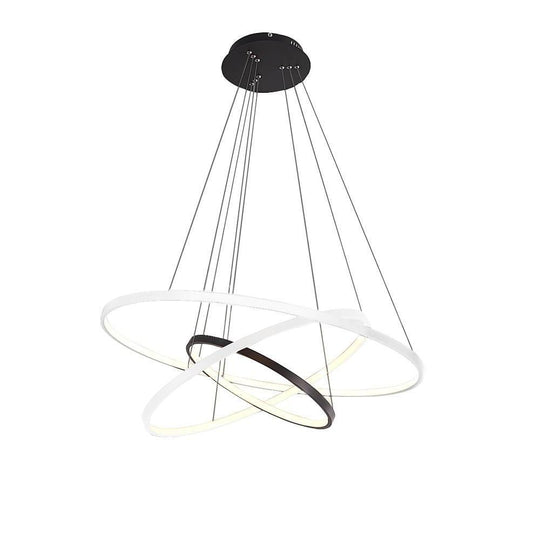 Adjustable Circles LED Dimmable Chandelier with Remote