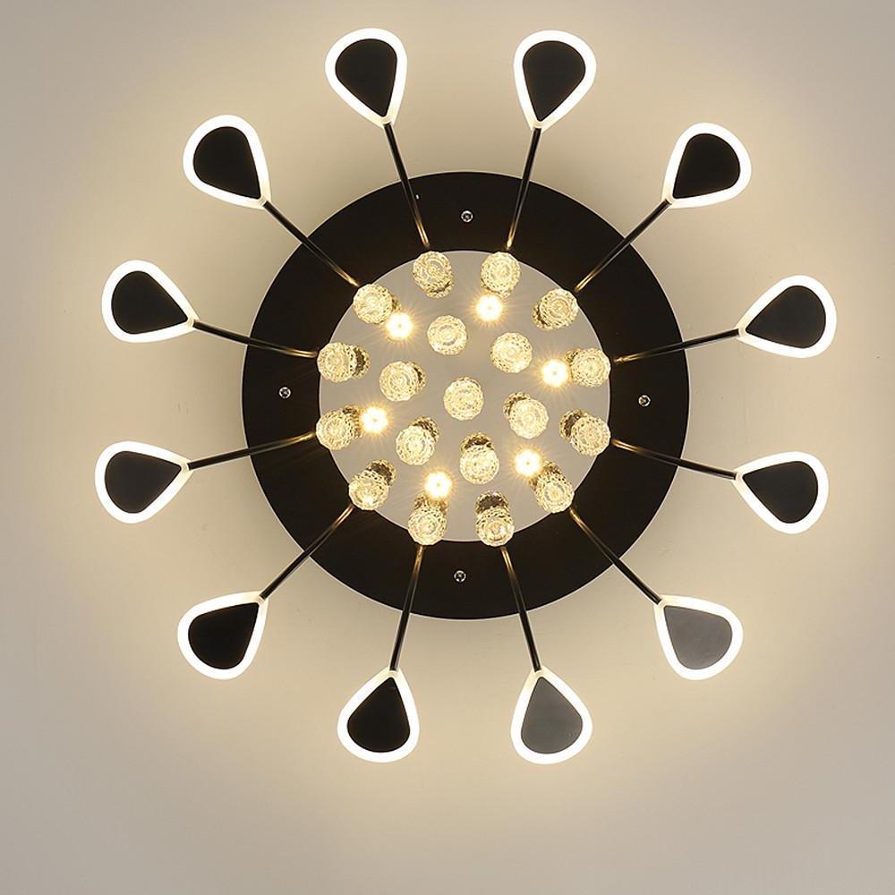 Creative Flower Shaped Dimmable LED Crystal Modern Ceiling Light