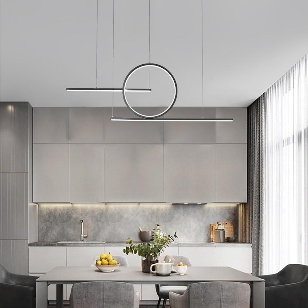 Circle Linear LED Modern Pendant Light for Dining Room