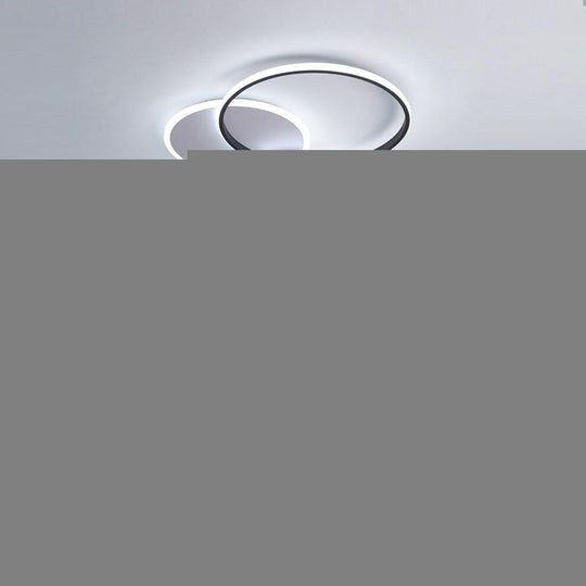 3 Circle Artistic LED Flush Mount Ceiling Light for Bedroom