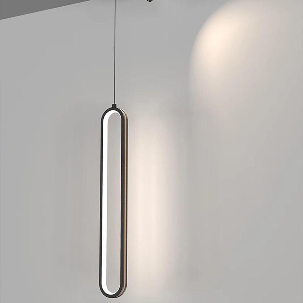 Elongated Modern Pendant Light Metal Acrylic Pendant Lighting
