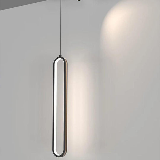Elongated Modern Pendant Light Metal Acrylic Pendant Lighting