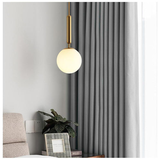 Glass Ball Shaped LED Electroplated Modern Pendant Light
