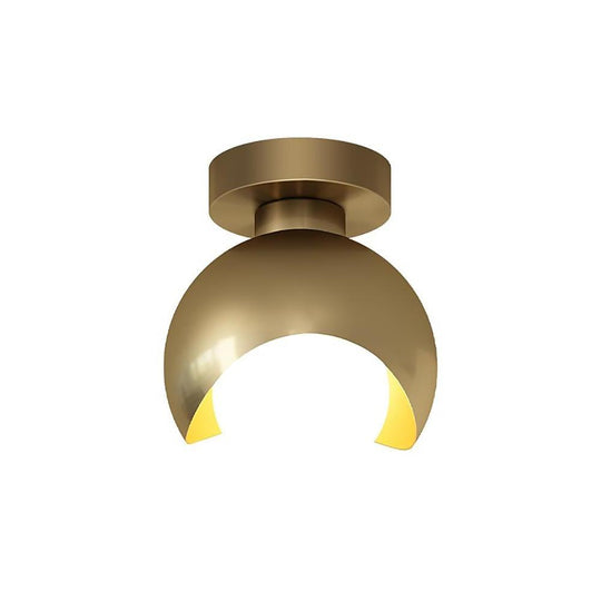 Nordic Copper Globe Flush Mount LED Ceiling Light 6"