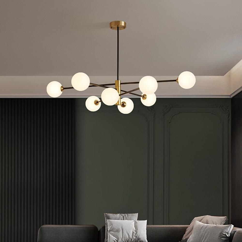 Industrial Modern Cluster Globe Geometric Pendant Light