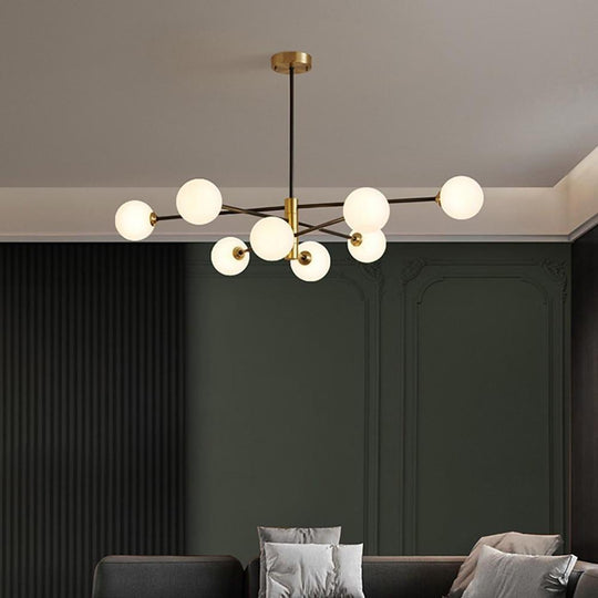 Industrial Modern Cluster Globe Geometric Pendant Light