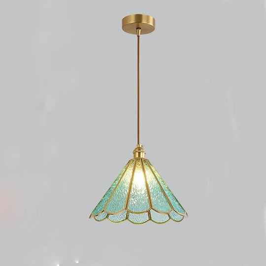 Flower Shaped Glass LED Modern Pendant Light