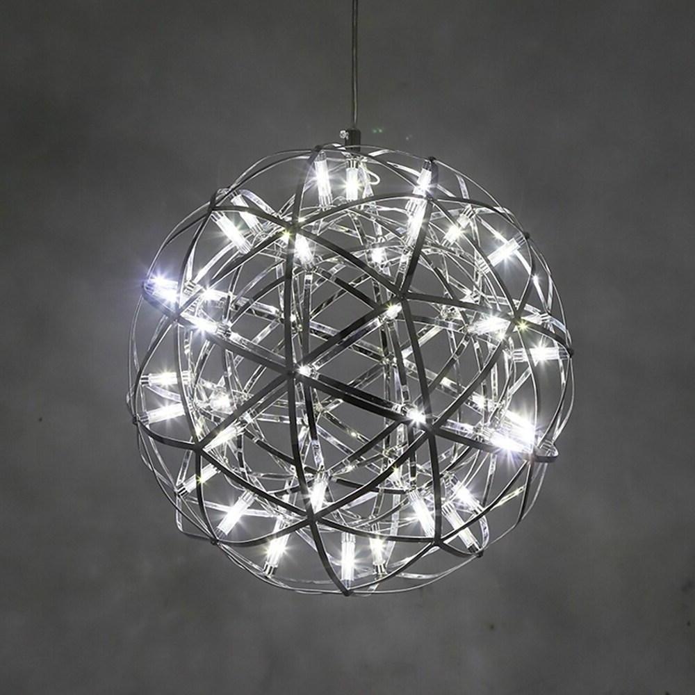 12" Stainless Steel LED Endless Woven Sphere Pendant – Modern Ceiling Light