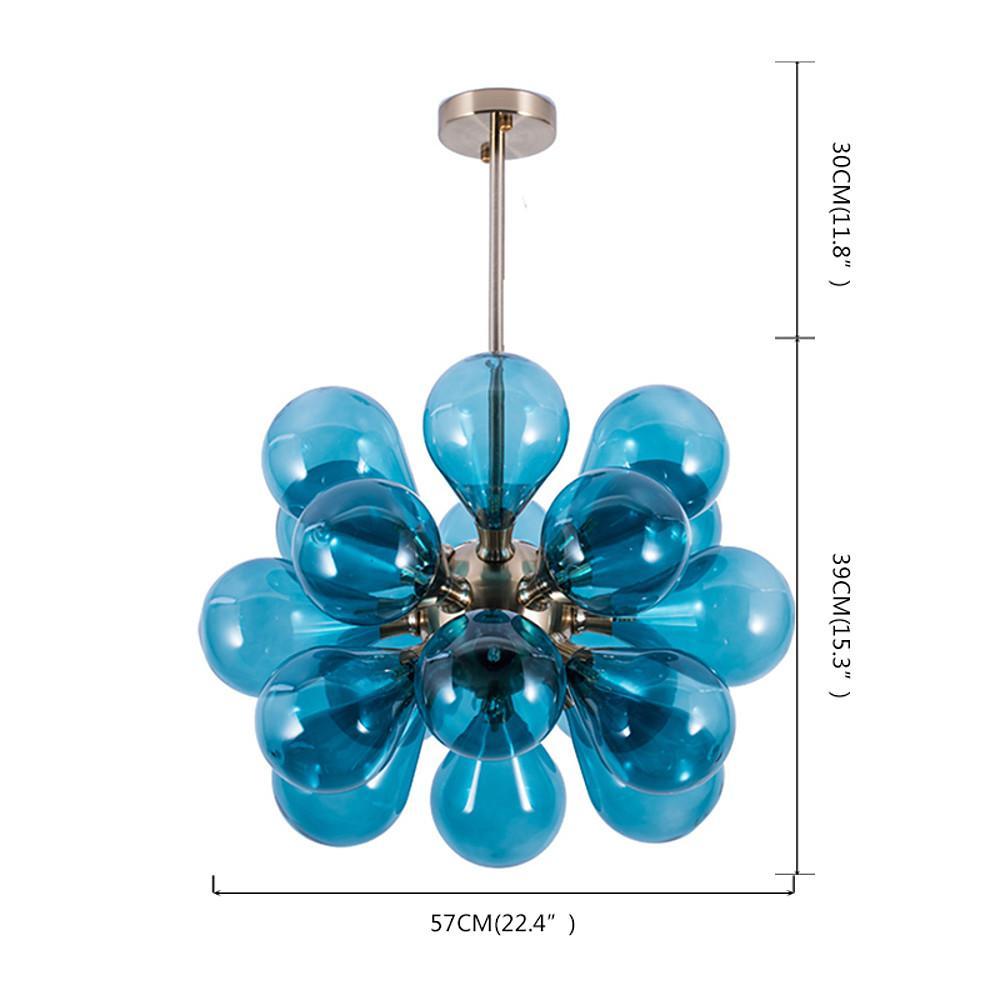 Retro Glass Globe 18-Bulb LED Chandelier