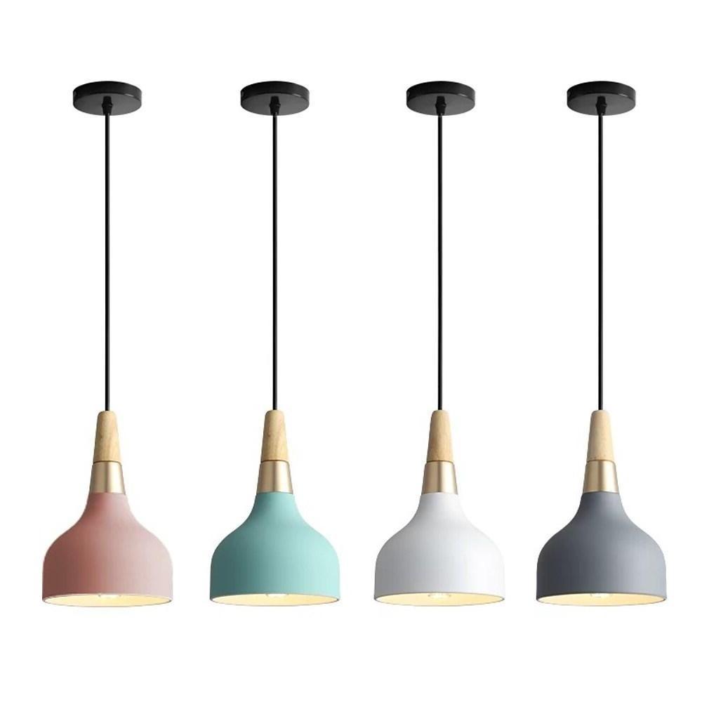 Wood and Metal LED Modern Pendant Light