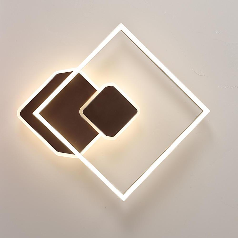 Abstract Square Dimmable LED Modern Flush Mount Ceiling Light