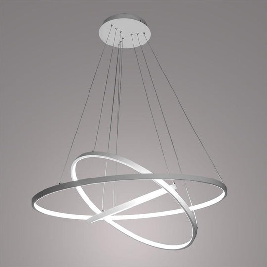 Adjustable Interweaved Ring Dimmable LED Modern Chandelier