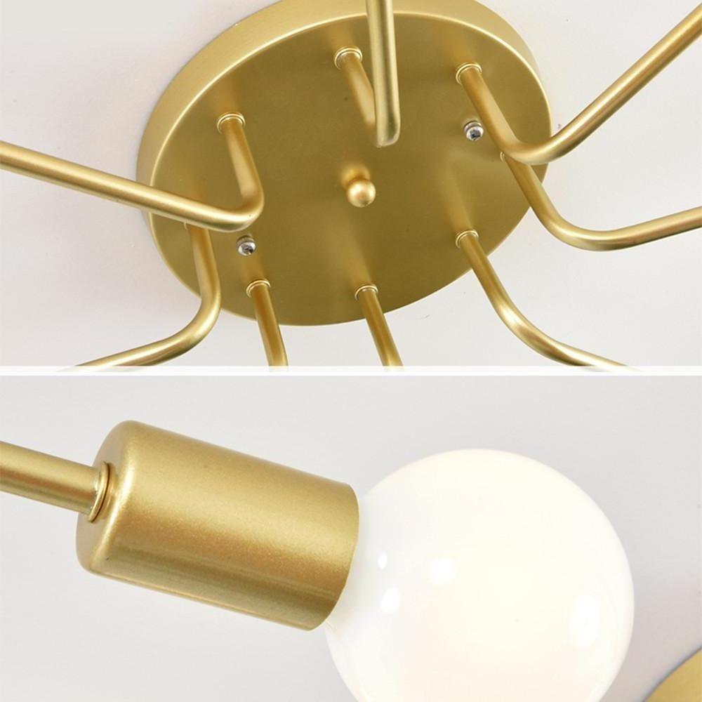 Linear Metal Flower Shaped LED Modern Flush Mount Ceiling Light