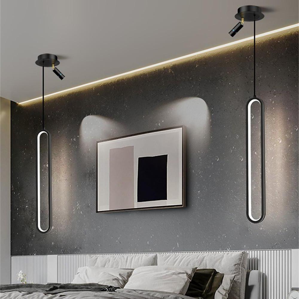 Rounded Rectangular LED Modern Pendant Light Hanging Lamp Island Light