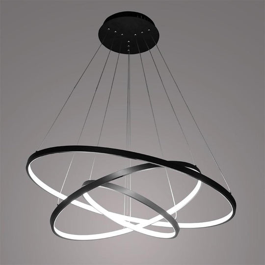 Adjustable Interweaved Ring Dimmable LED Modern Chandelier