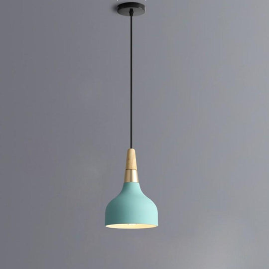 Wood and Metal LED Modern Pendant Light