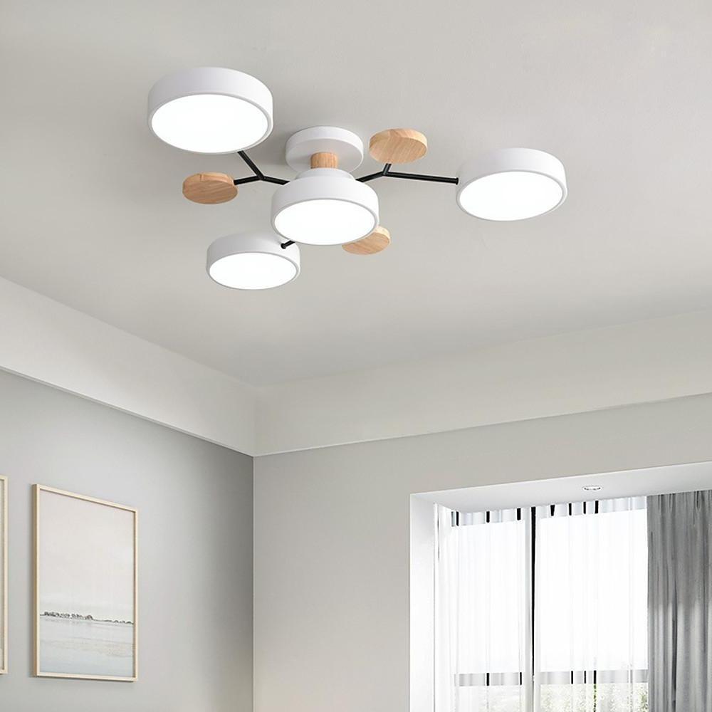 Sputnik – Artistic Metal and Wood Chandelier for Kids Room, Bedroom, and Living Spaces