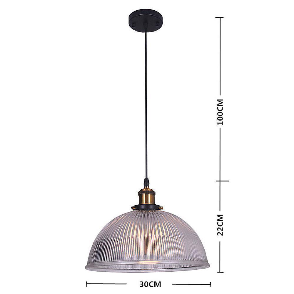 Electroplated Metal Glass Bowl-Shaped LED Vintage Pendant Light