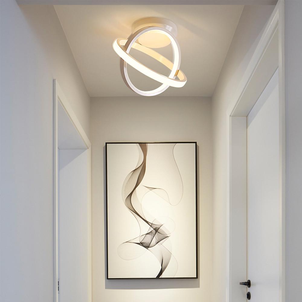 Creative Circles LED Black Modern Ceiling Light Flush Mount Lighting