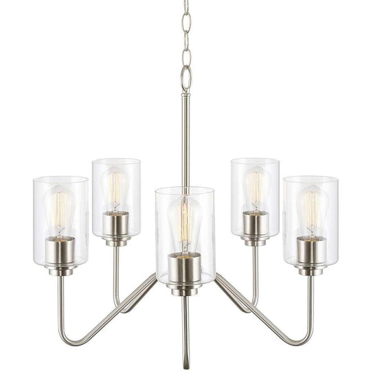 5 Light Candelabra Design Electroplated Glass Modern Chandelier