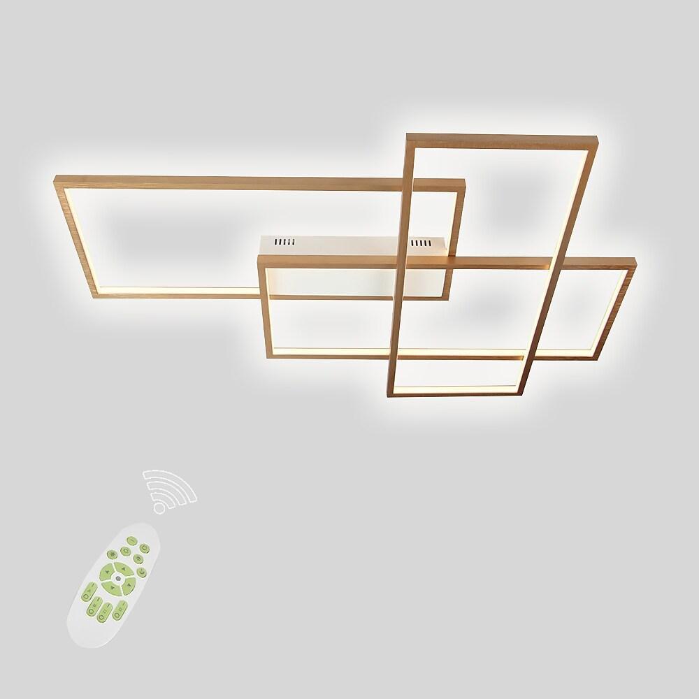 Overlapping Rectangles Aluminum Geometric LED Flush Mount Ceiling Light