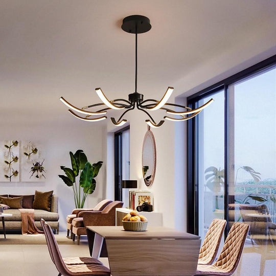 Flower Strips Dimmable LED Nordic Pendant Chandelier