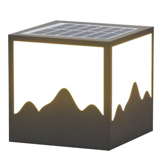 Landscape Silhouette Solar LED Waterproof Post Light for Garden Fence