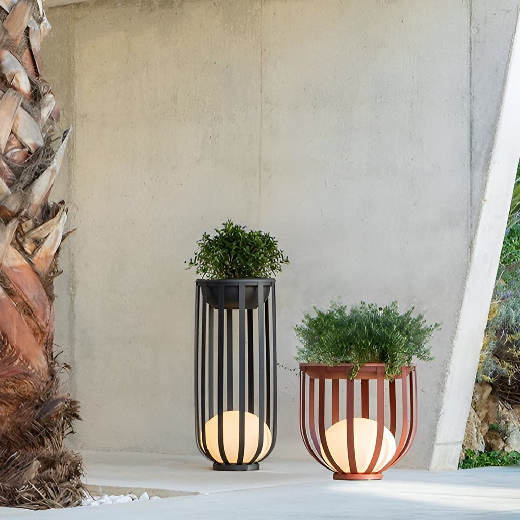 Industrial Solar Outdoor LED Floor Lantern