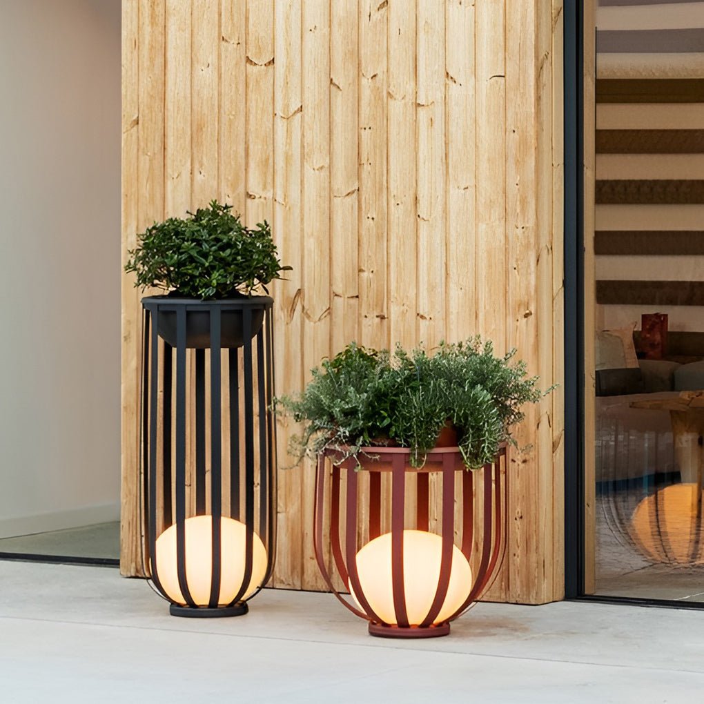 Industrial Solar Outdoor LED Floor Lantern