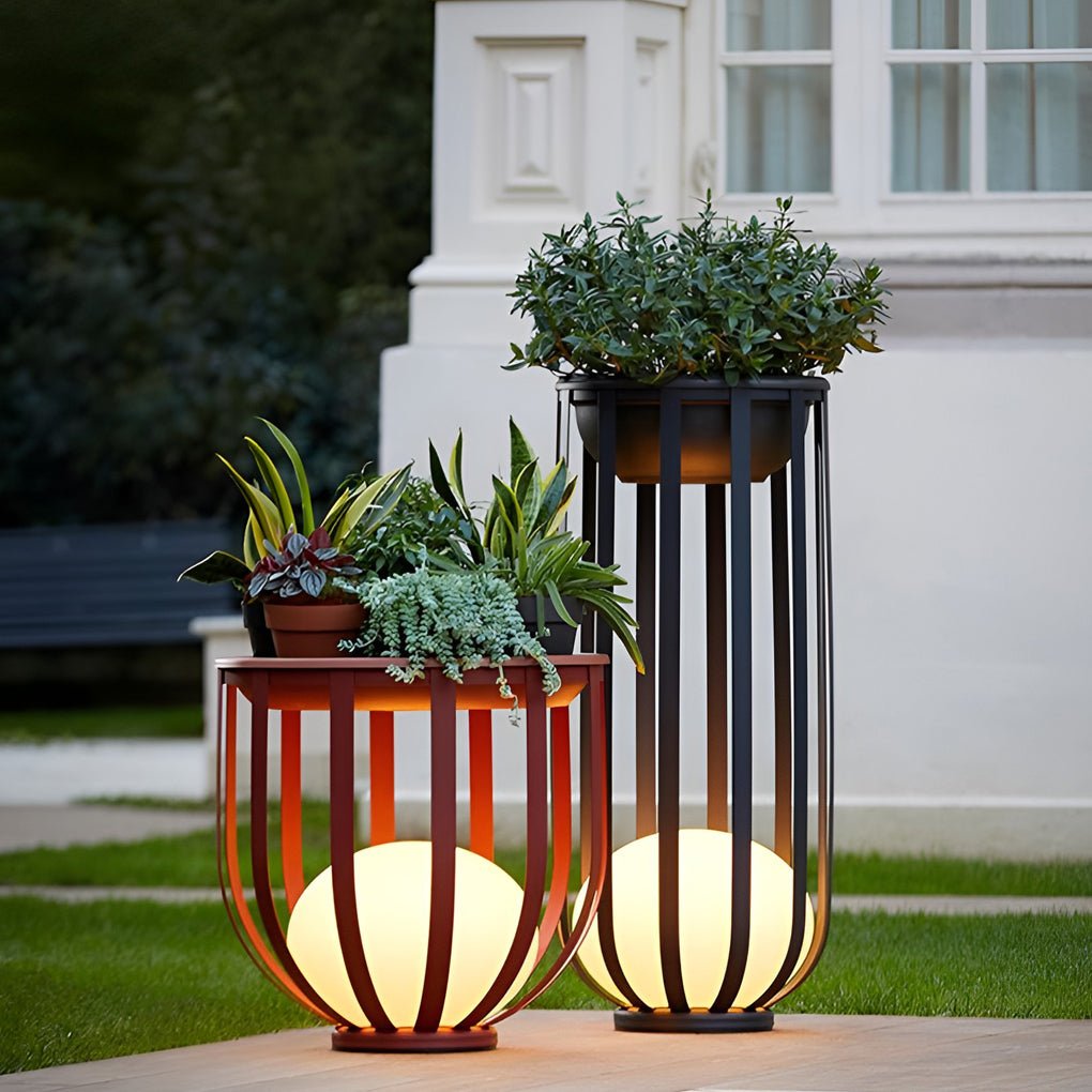 Industrial Solar Outdoor LED Floor Lantern