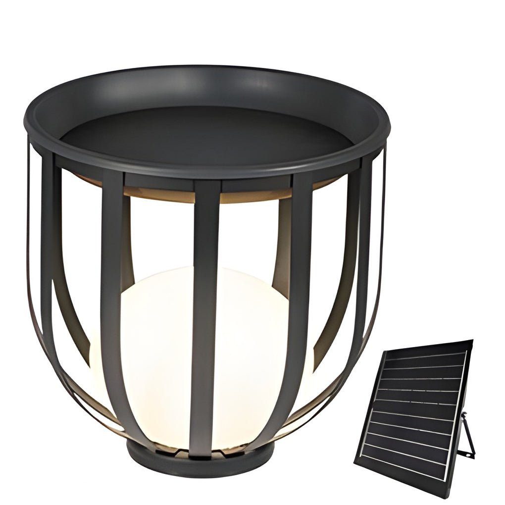 Industrial Solar Outdoor LED Floor Lantern