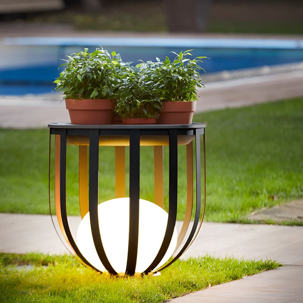 Industrial Solar Outdoor LED Floor Lantern