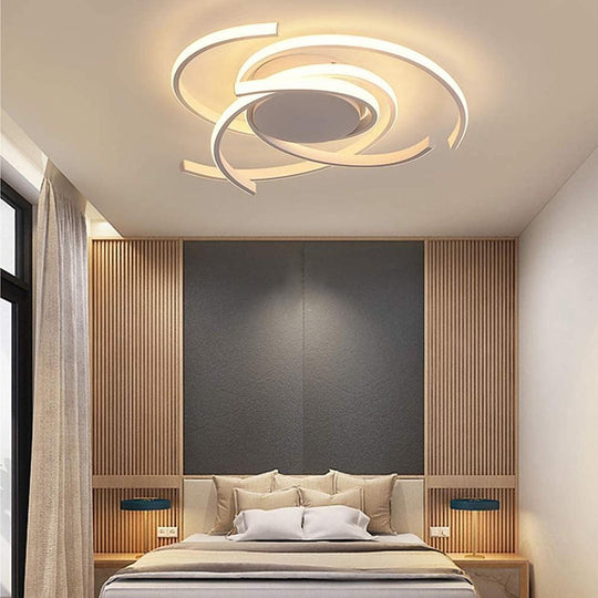 22" Scattered Semicircle Artistic Flush Mount LED Ceiling Light