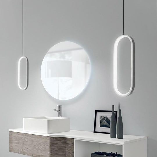 Rounded Rectangle LED Modern Pendant Lighting Hanging Ceiling Light