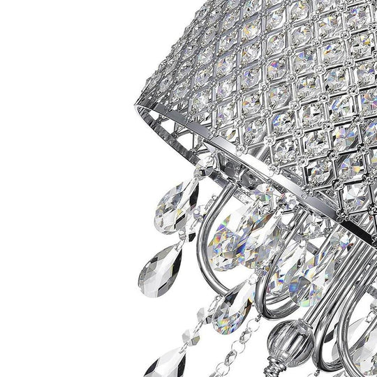 Electroplated Metal Crystal LED Country Chandelier – Kitchen Pendant Light