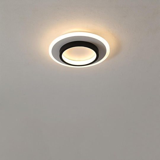 Modern Layered LED Ring Flush Mount Ceiling Light – 3 Circle Design