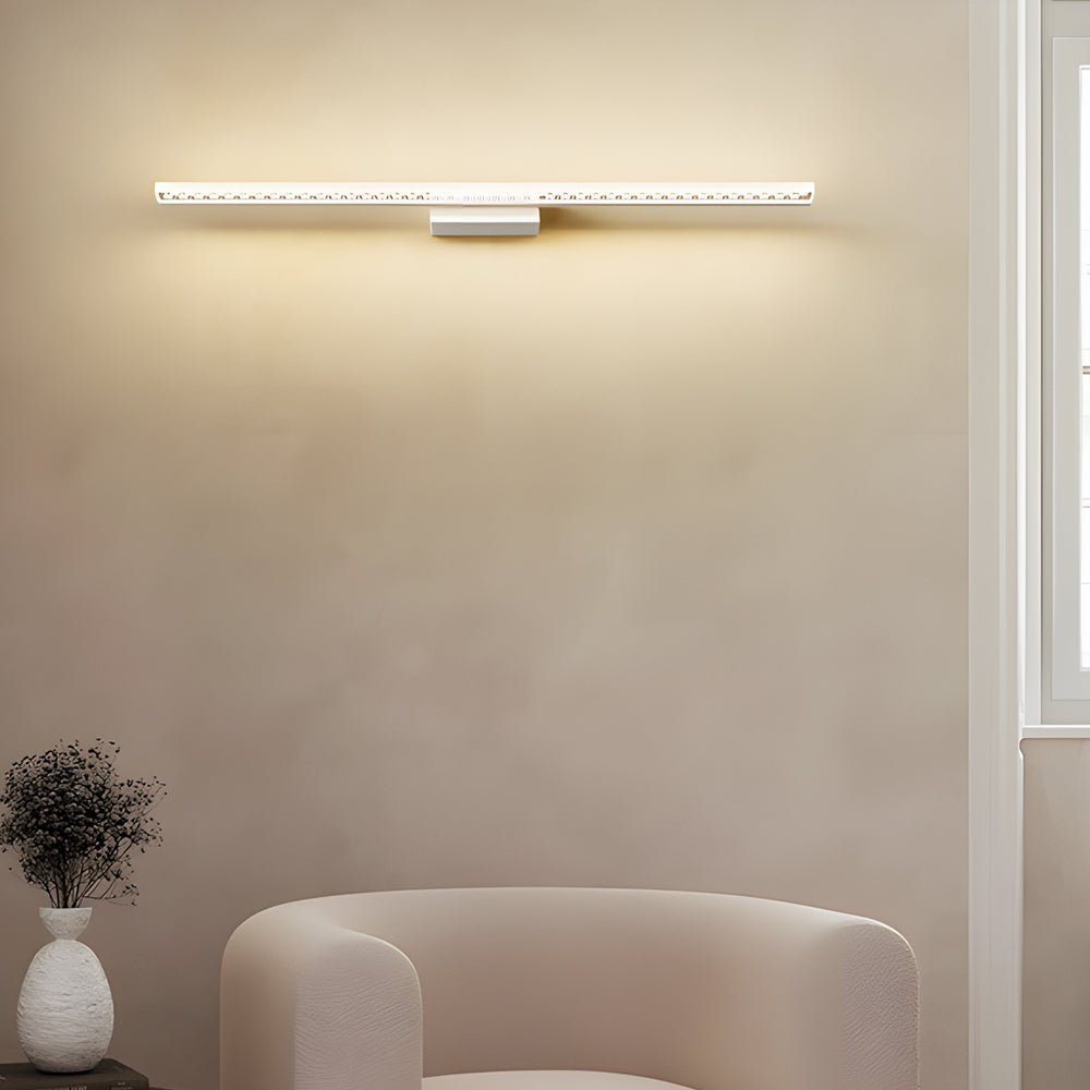 LED Bathroom Vanity Lights with Geometric Acrylic Shade and 3-Step Dimming