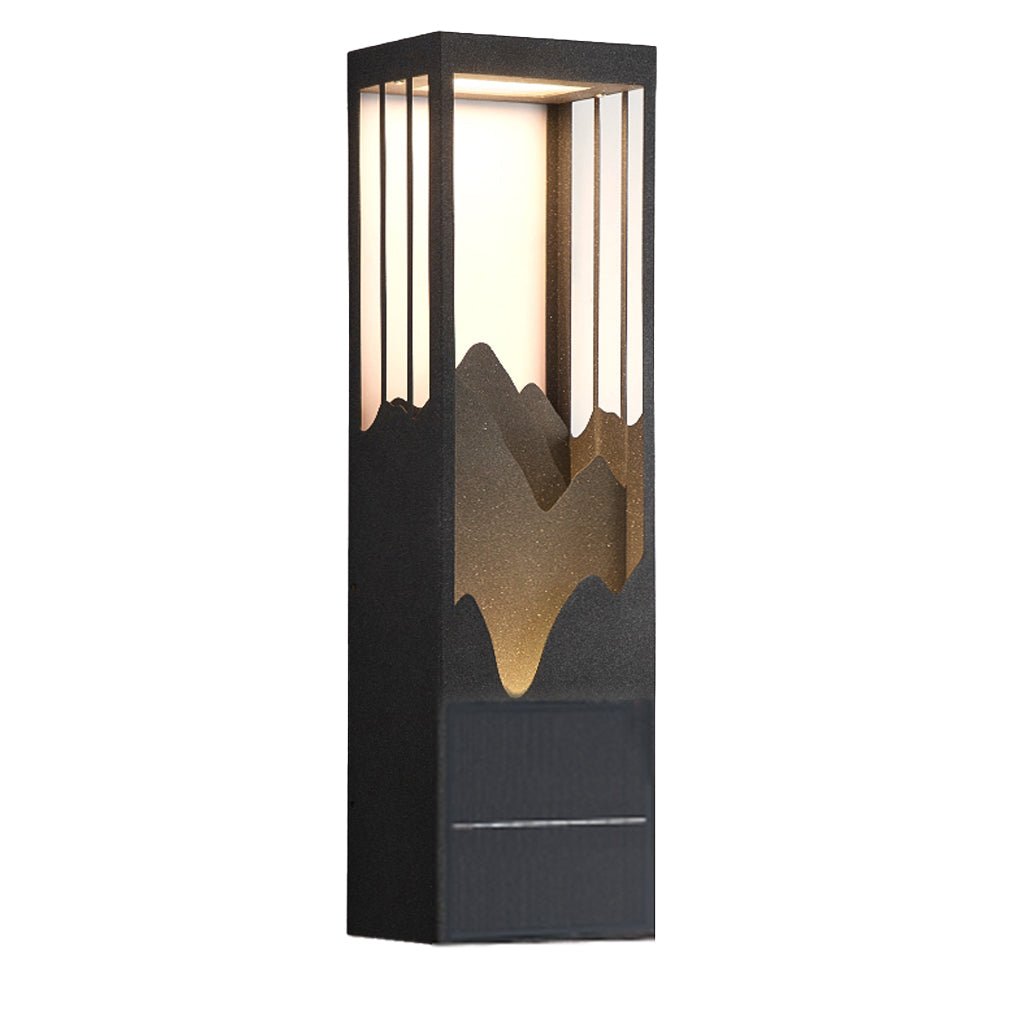 Mountain Scenery LED Up Down Lighting Waterproof Solar Wall Lamp Porch Lights