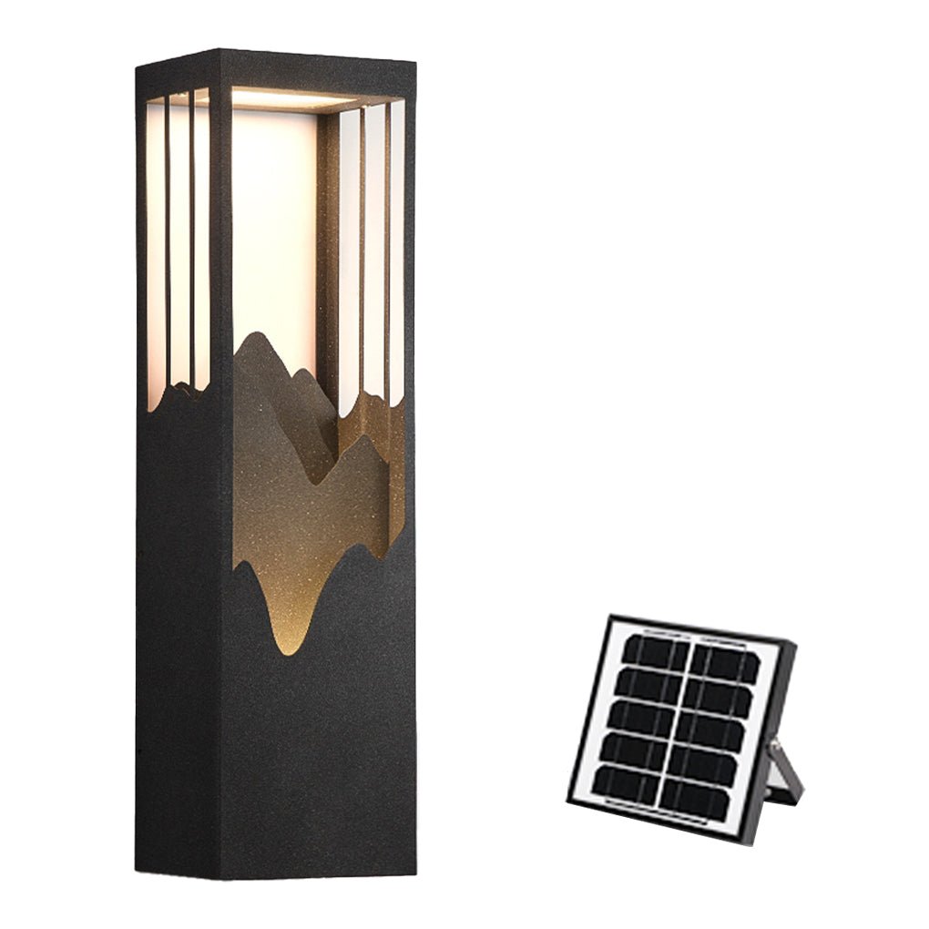Mountain Scenery LED Up Down Lighting Waterproof Solar Wall Lamp Porch Lights