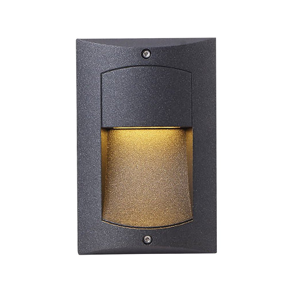 Rectangle Waterproof LED Black Recessed Step Light