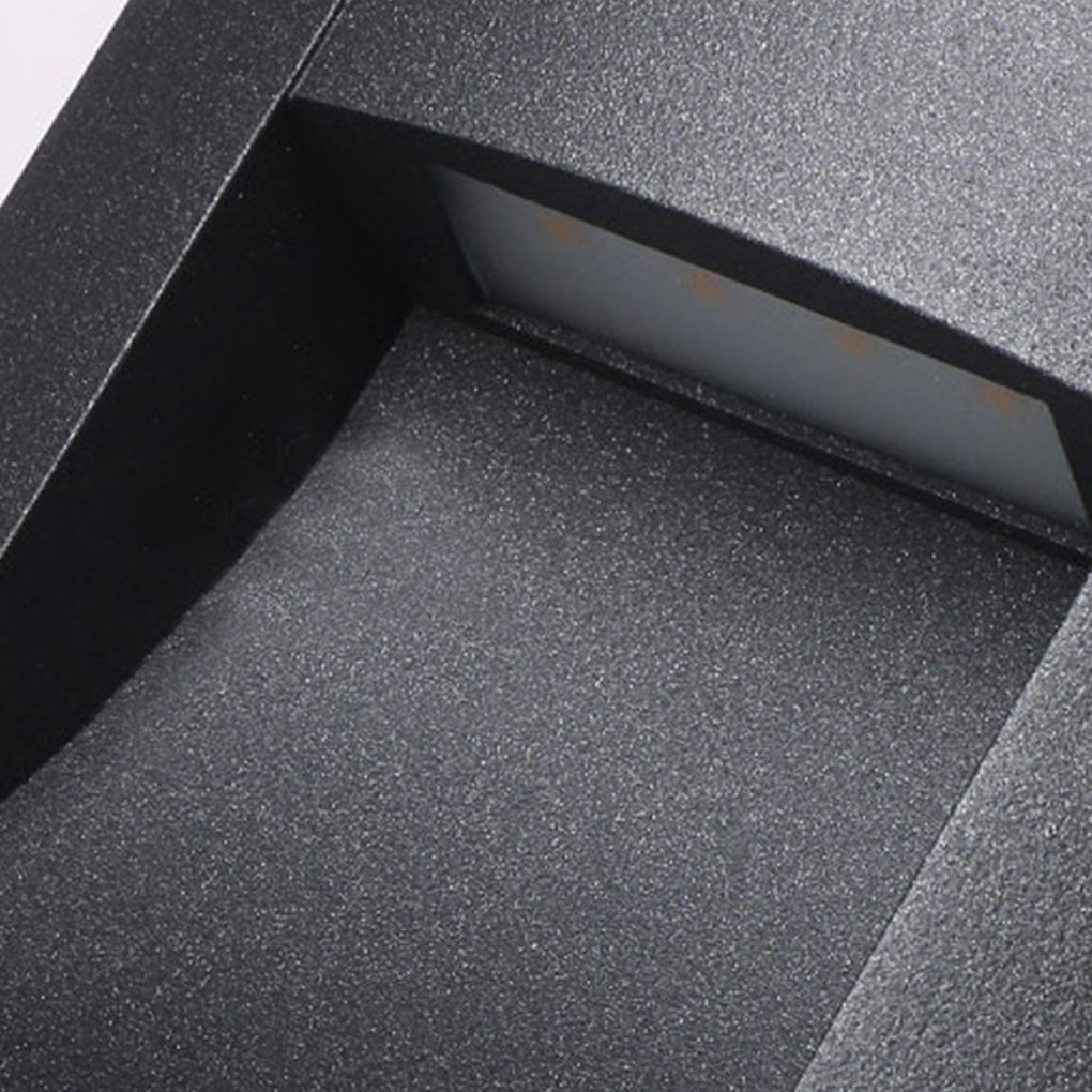 Rectangle Waterproof LED Black Recessed Step Light