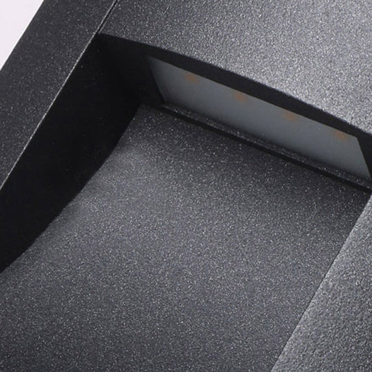 Rectangle Waterproof LED Black Recessed Step Light