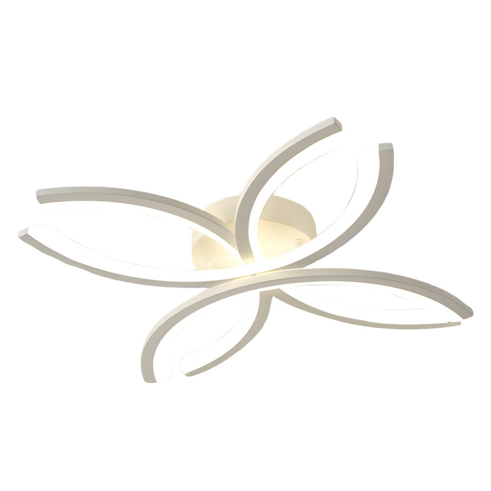 Flower-Shaped LED Flush Mount Acrylic Ceiling Light – White/Gray