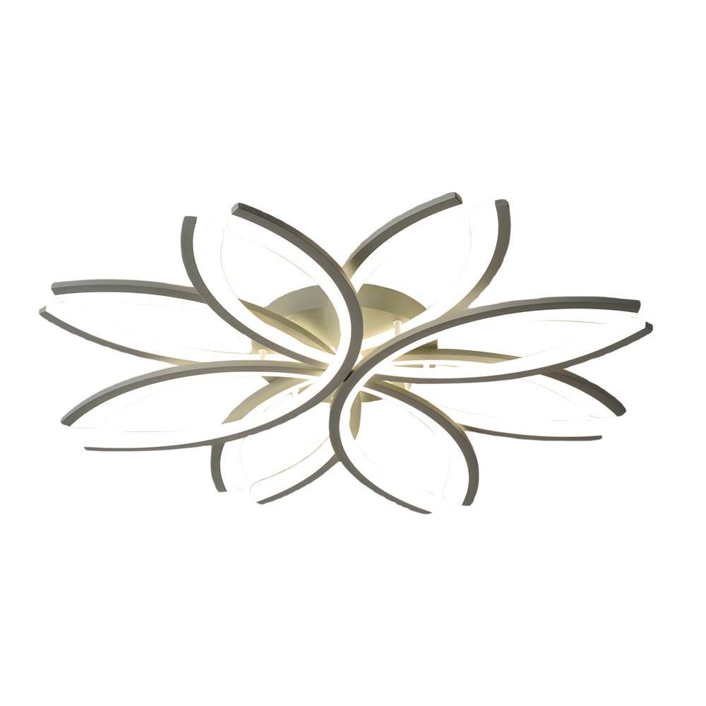 Flower-Shaped LED Flush Mount Acrylic Ceiling Light – White/Gray